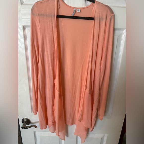 Ladies Elle Coral Open Front Cardigan NWOT - Picture 1 of 10